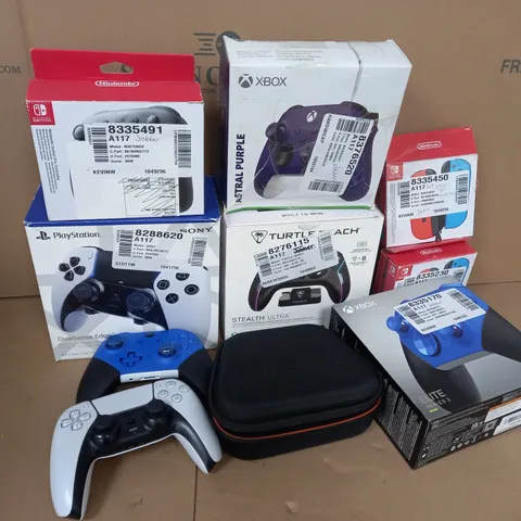 10 ASSORTED GAMING CONTROLLERS TO INCLUDE XBOX, PLAYSTATION, NINTENDO SWITCH 