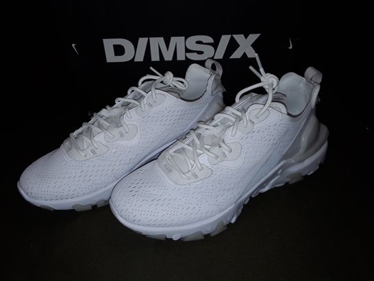 BOXED PAIR OF NIKE REACT VISION TRAINERS IN WHITE - UK 8