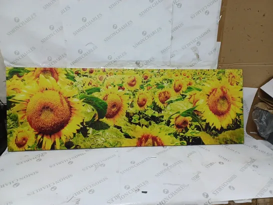 OVER SOFA CANVAS SUNFLOWERS 135 BY 45 - COLLECTION ONLY 