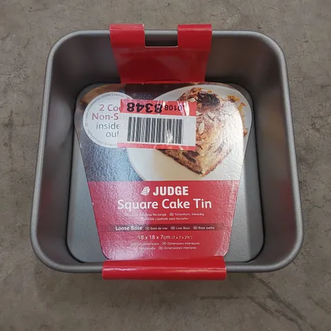 JUDGE BAKEWARE, 7"/18CM NON-STICK SQUARE CAKE TIN