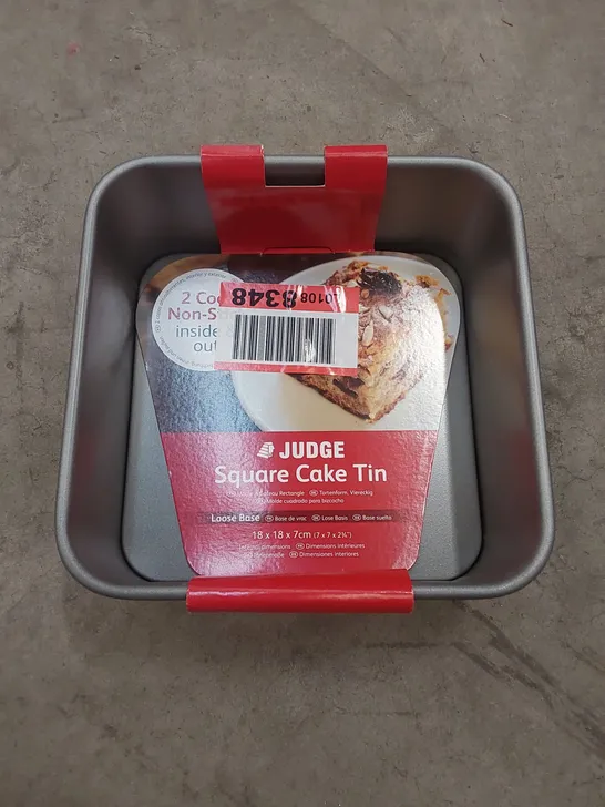 JUDGE BAKEWARE, 7"/18CM NON-STICK SQUARE CAKE TIN