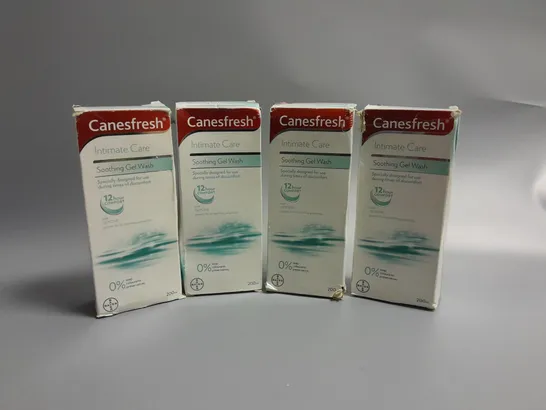 4 BOXED CANESTEN CANESFRESH INTIMATE CARE SOOTHING GEL WASH 200ML 