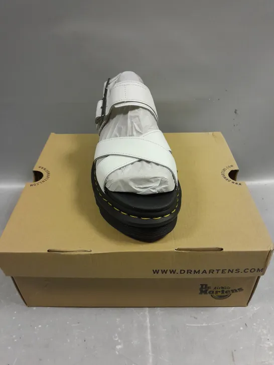 BOXED PAIR OF DR MARTENS VOSS II SANDALS IN WHITE - 6.5