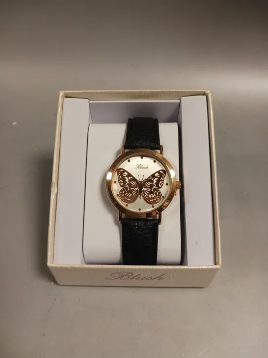 BOXED BLUSH BUTTERFLY DESIGN ANALOGUE WATCH 