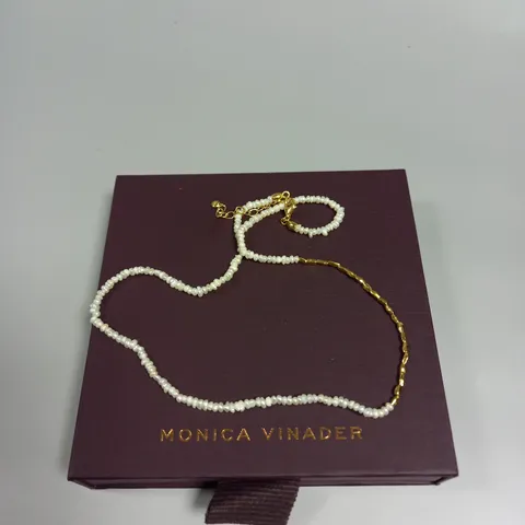 BOXED MONICA VINADER MINI NUGGET PEARL BEADED NECKLACE