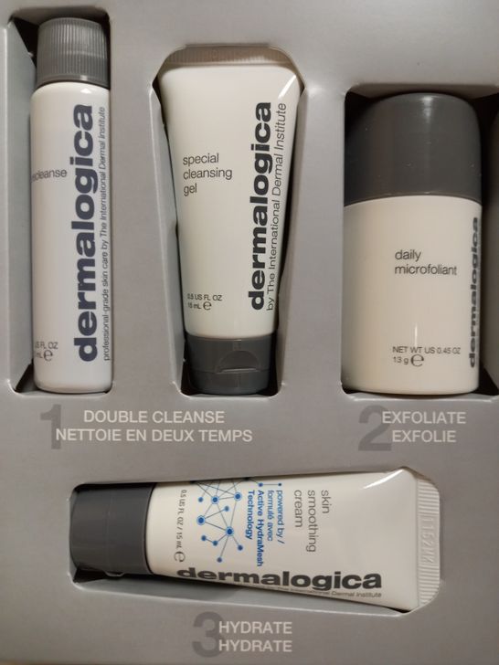 DERMALOGICA BOX SET - CLEANSE, EXFOLIATE & HYDRATE