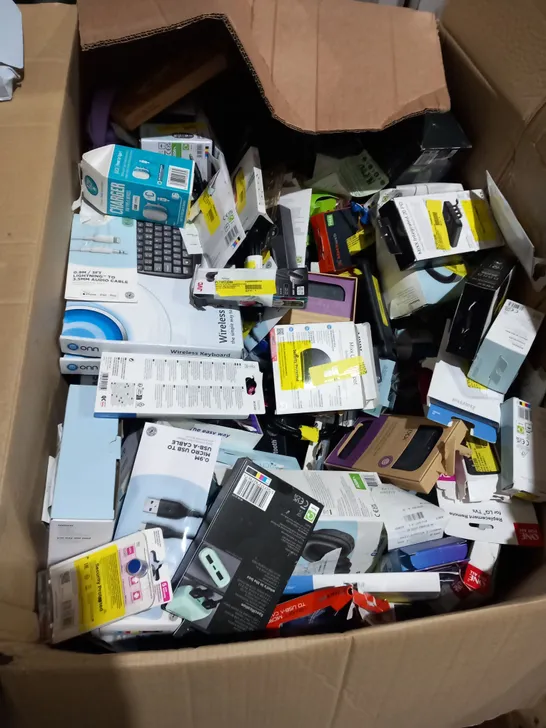 LARGE BOX OF ASSORTED ELECTRICAL GOODS TO INCLUDE;