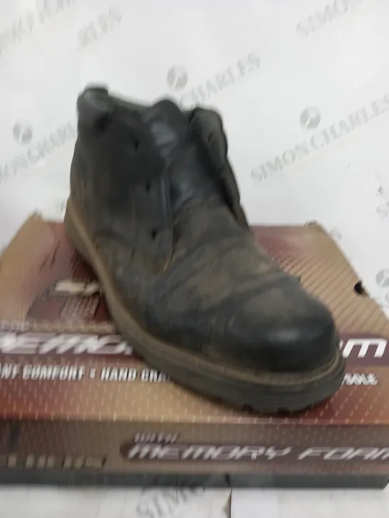 SKECHERS USA LEATHER BOOTS BLACKS SIZE 10