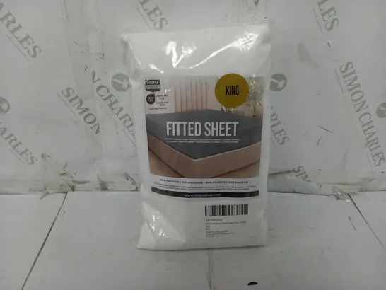 UTOPIA BEDDING FITTED SHEET IN WHITE - KING