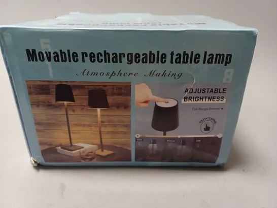MOVEABLE RECHARGEABLE TABLE LAMP