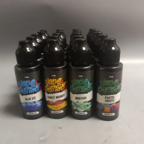 LOT OF 20 100ML VAPE DISTRICT NICOTINE FREE E-CIG LIQUIDS