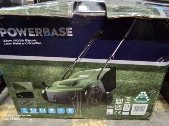 BOXED POWERBASE 32CM 1200W ELECTRIC ROTARY LAWN MOWER 