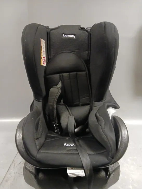 HARMONY CHILDRENS CAR SEAT IN BLACK - COLLECTION ONLY 