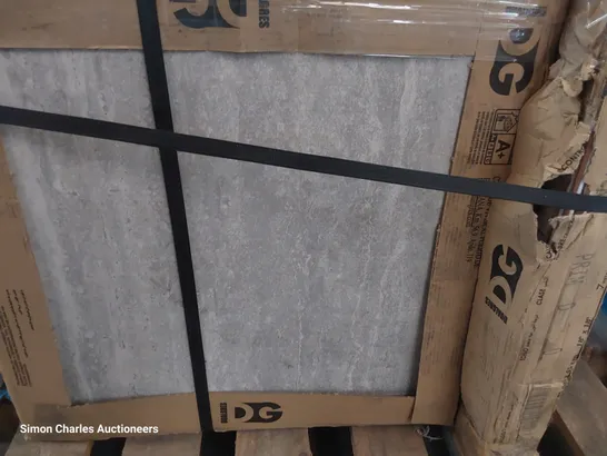 PALLET OF 43 LOOSE DUALGRES COLISEO SILVER TILES EACH 450 × 450mm total 8.7 sq m