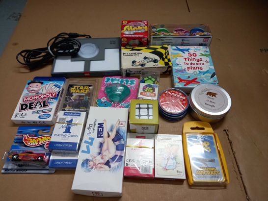 LOT OF ASSORTED TOYS AND CARD GAMES