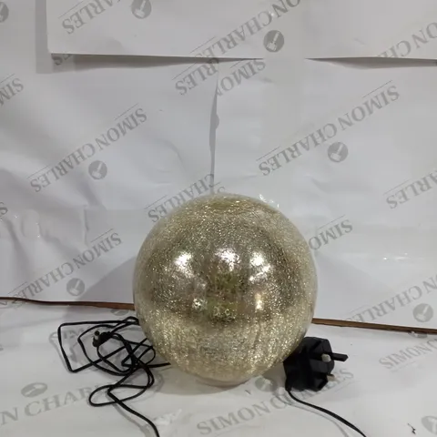 MR CHRISTMAS 8" GLASS CRACKLE SPHERE WITH ROTATING LIGHT