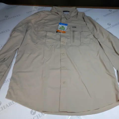 COLUMBIA NEWTON RIDGE II LONG SLEEVE SHIRT INN BEIGE - LARGE