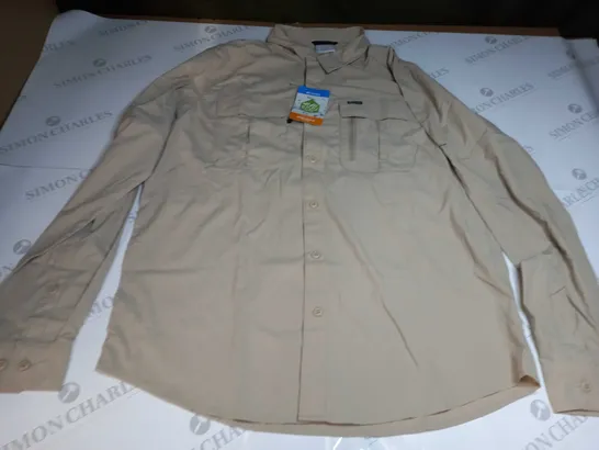 COLUMBIA NEWTON RIDGE II LONG SLEEVE SHIRT INN BEIGE - LARGE