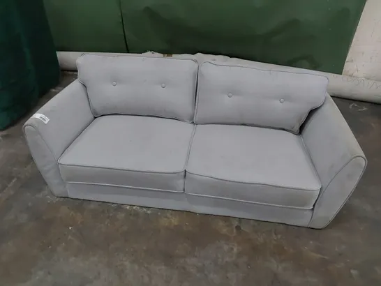 DESIGNER TWO SEATER SOFA LIGHT GREY FABRIC 