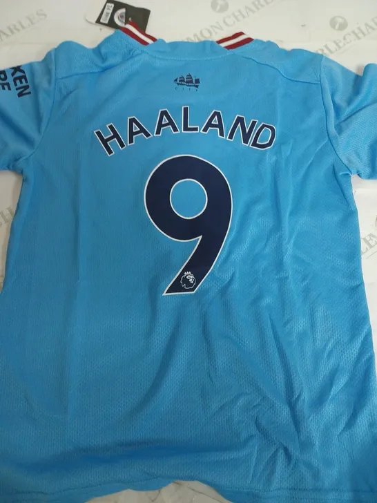 MANCHESTER CITY FOOTBALL CLUB KIDS SHIRT - HALAND 9 - SIZE 24 KIDS