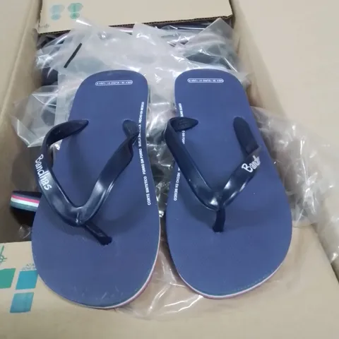 BOX CONTAINING 20 PAIRS OF MEXICO BANDHAS FLIPFLOP/SANDLES SIZE 7UK