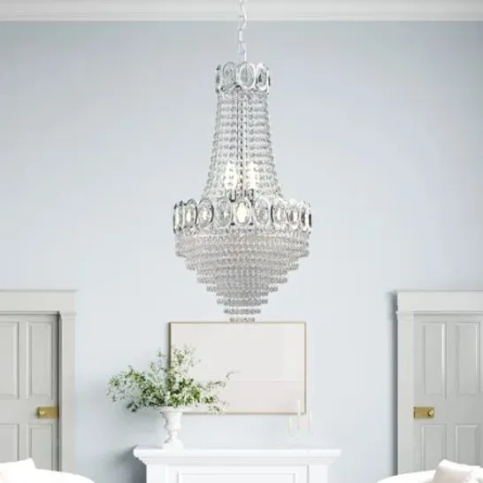 BOXED 6 LIGHT EMPIRE CHANDELIER 