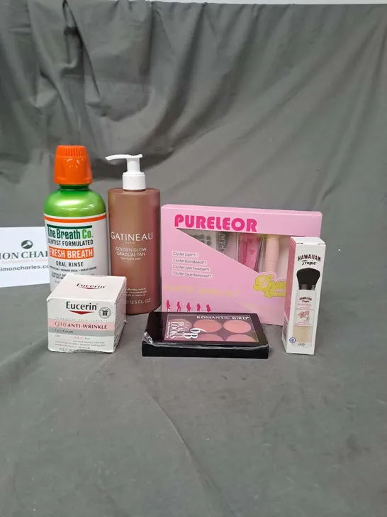 APPROXIMATELY 20 ASSORTED COSMETIC PRODUCTS TO INCLUDE EUCERIN Q10 FACE CREAM, GATINEAU GRADUAL TAN AND A CLUSTER LASH KIT ETC. 