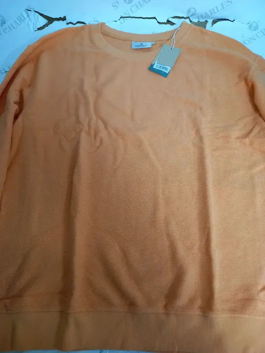 PASSENGER FAUNA COTTON OVERSIZED SWEATSHIRT IN ORANGE - LARGE