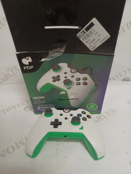 PDP NEON WHITE XBOX WIRED CONTROLLER