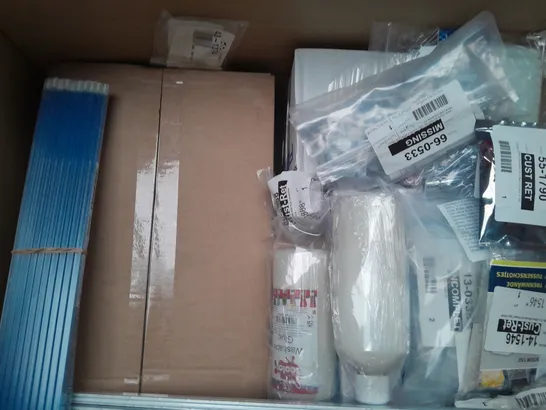 BOX OF APPROXIMATELY 10 ASSORTED ITEMS TO INCLUDE PACK OF BRUSHES, RESISTORS, WIGGLE EYES, ETC - COLLECTION ONLY