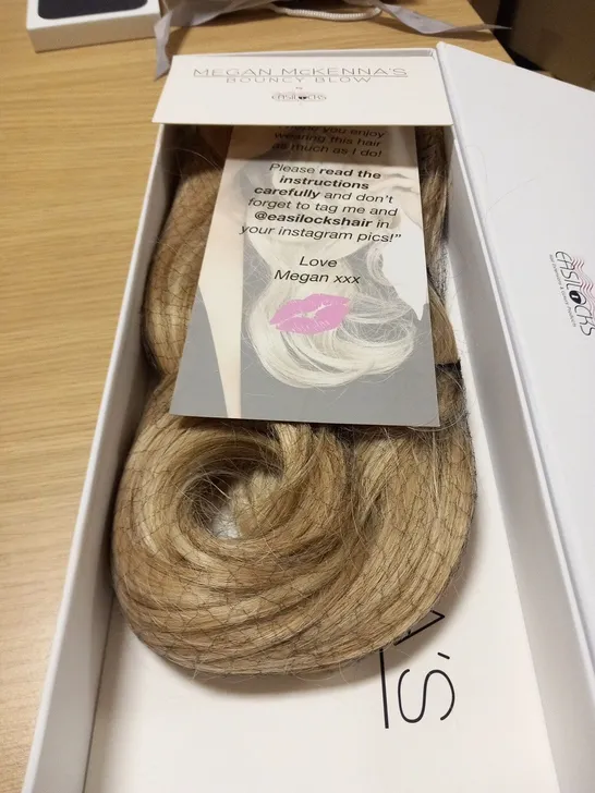 BOXED MEGAN MCKENNA'S BOUNCY BLOW 2 IN 1 REVOLUTIONARY HAIR EXTENSIONS MALIBU BLONDE MM HAIR PIECE 22071