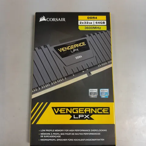 BOXED CORSAIR VENGEANCE LPX DDR4 MEMORY STICKS - 2 X 32GB