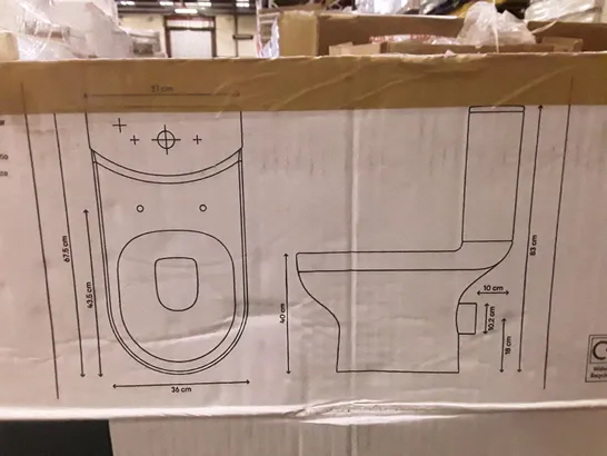 BOXED GOODHOME CAVALLY RIMLESS CLOSE COUPLED TOILET    