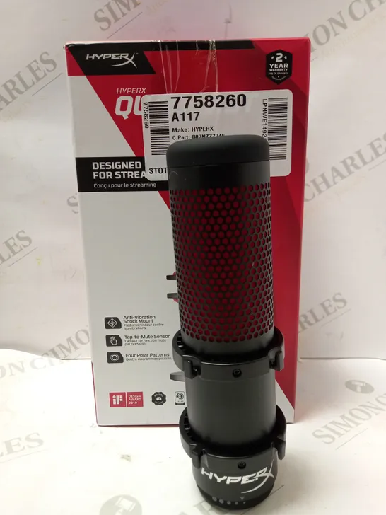 HYPERX HX-MICQC-BK QUADCAST STANDALONE MICROPHONE 