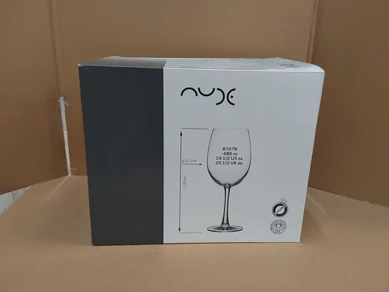 BOXED 6X NUDE 580ML WINE GLASSES (1 BOX)