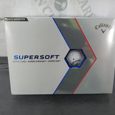 BOXED CALLAWAY SUPERSOFT GOLF BALLS 2023 MODEL - WHITE