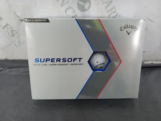 BOXED CALLAWAY SUPERSOFT GOLF BALLS 2023 MODEL - WHITE