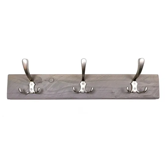 BOXED STIDHAM SOLID WOOD WALL MOUNTED COAT RACK 