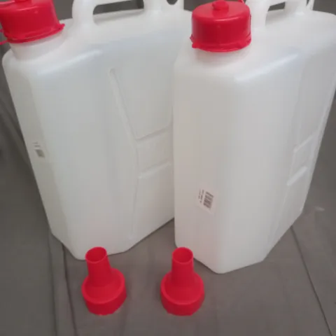 2 X UNI 10L PLASTIC JERRY CANS 