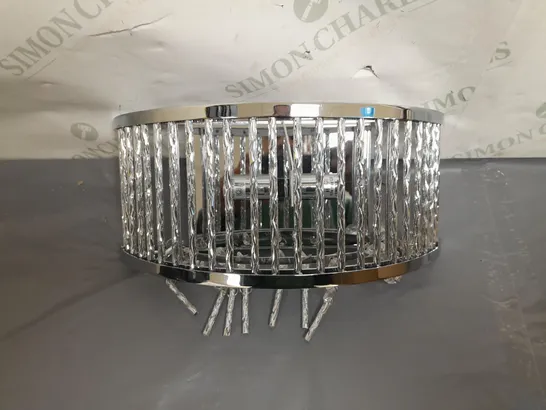 BOXED DAR LIGHTING NANTES 2 LIGHT WALL LIGHT POLISHED CHROME ALUMINIUM