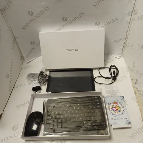 BOXED YOTOPT TABLET PC WITH KEYBOARD, MOUSE, STYLUS, CASE, CABLES, POWER ADAPTOR AND INSTRUCTIONS 