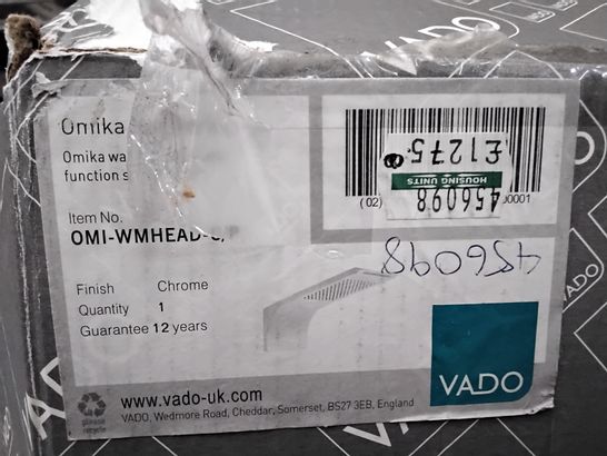 BOXED VADO ONIKA WALL MOUNTED TWO FUNCTION CHROME SHOWER HEAD