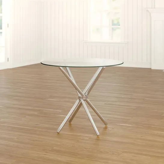 BOXED GLASS DINING TABLE (2 BOXES) 