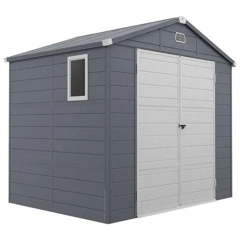 BOXED MAZZARIELLO 8FT W X 6FT D DOME GARDEN SHED (3 BOXES)