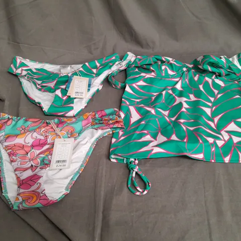 3X BRAVISSIMO SWIMWEAR PIECES TO INCLUDE SIDE BRIEF, SWIM BRIEF, AND TANKINI