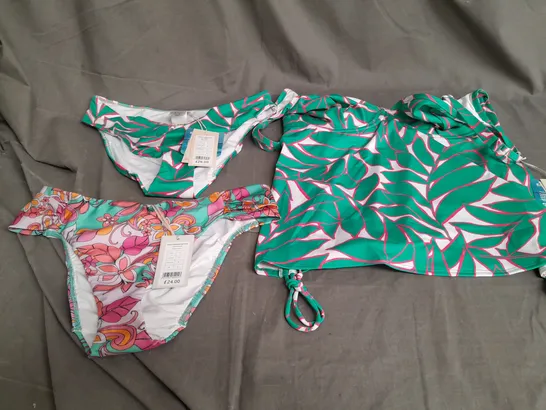 3X BRAVISSIMO SWIMWEAR PIECES TO INCLUDE SIDE BRIEF, SWIM BRIEF, AND TANKINI