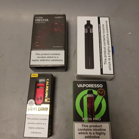 APPROXIMATELY 20 VAPES & E-CIGARETTES TO INCLUDE INNOKIN ENDURA T20 S, UWELL CALIBURN AND VAPORESSO XROS PRO ETC