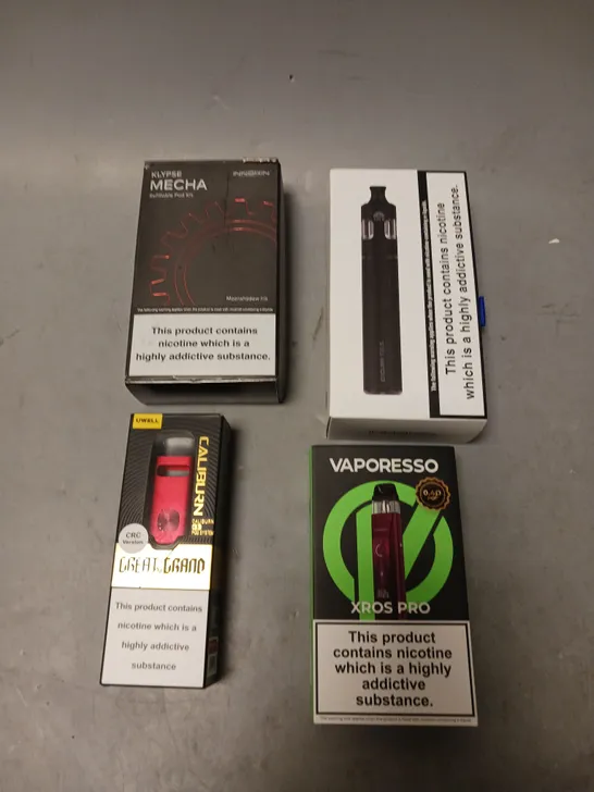 APPROXIMATELY 20 VAPES & E-CIGARETTES TO INCLUDE INNOKIN ENDURA T20 S, UWELL CALIBURN AND VAPORESSO XROS PRO ETC