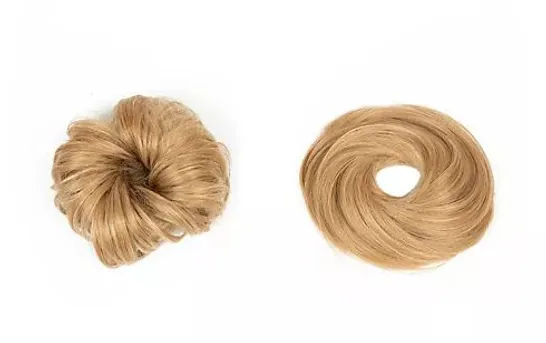 BRAND NEW EASILOCKS SET OF 2 HD FIBRE SCRUNCHIES SAND AND VANILLA