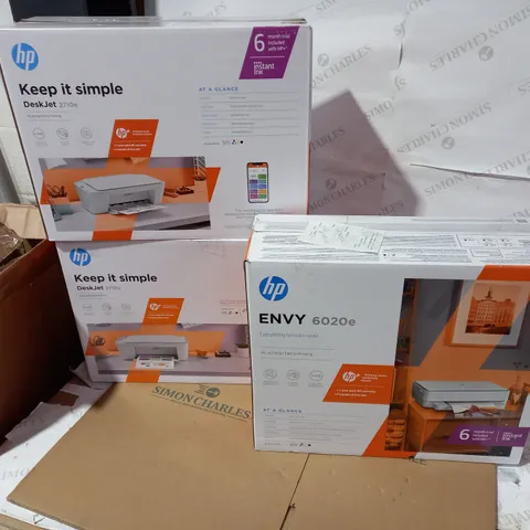 LOT OF 3 ASSORTED HP WHITE PRINTERS (3 BOXES)